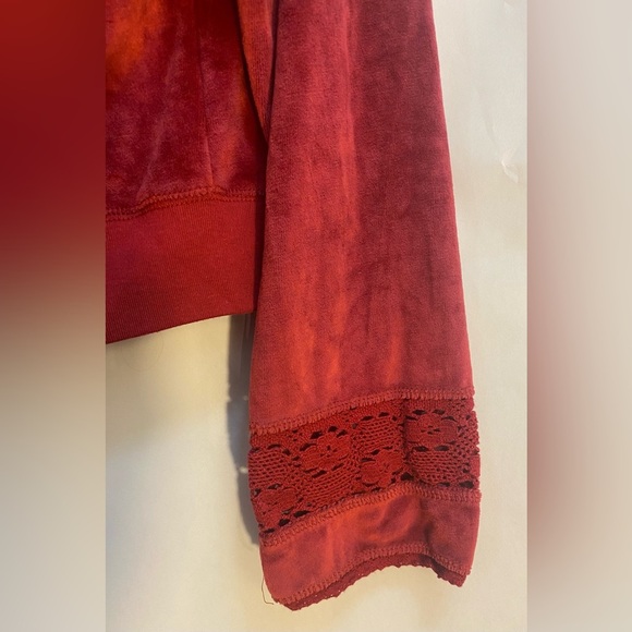 BCBG Velour Zip up Hoodie Size XL - Picture 3 of 9